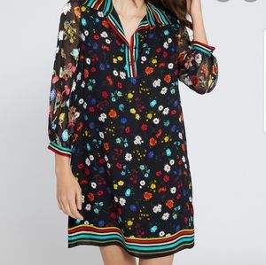 Alice+Olivia Lalita Floral Collared Dress Size M
